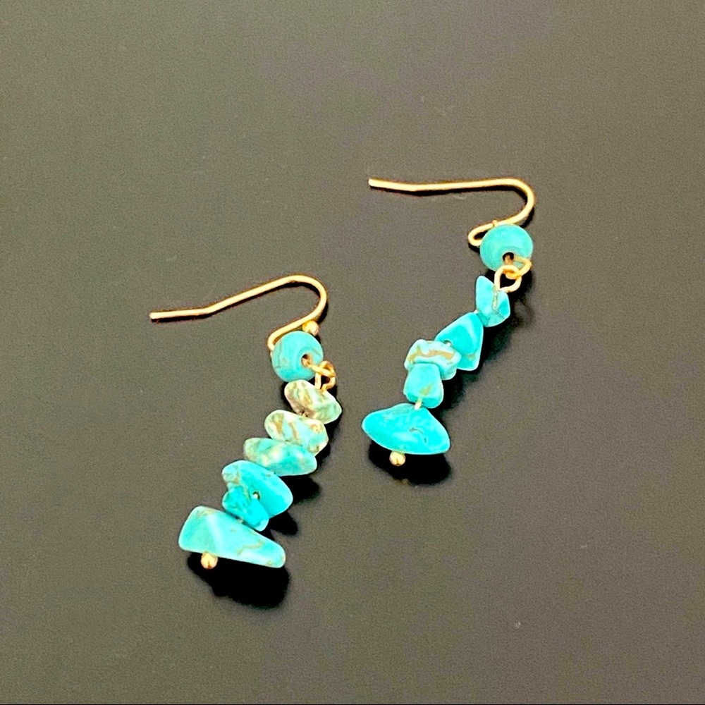 🍒3/$30 New Turquoise Drop Earrings - Picture 2 of 2